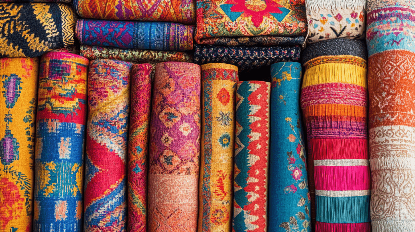 Farb- und Musterkombinationen im bunten Boho-Stil