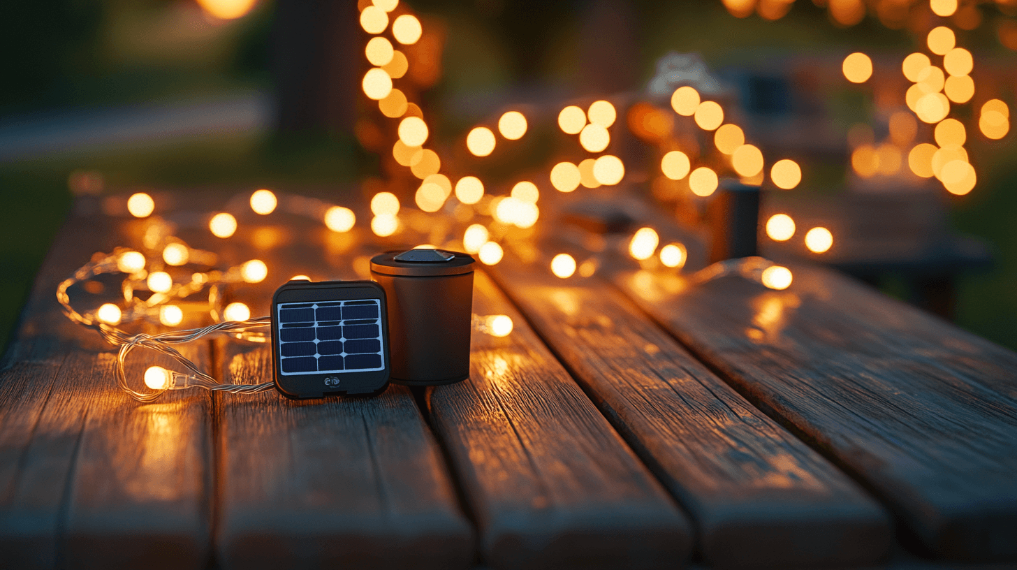 Unterschiedliche Typen von Lichterketten für draussen