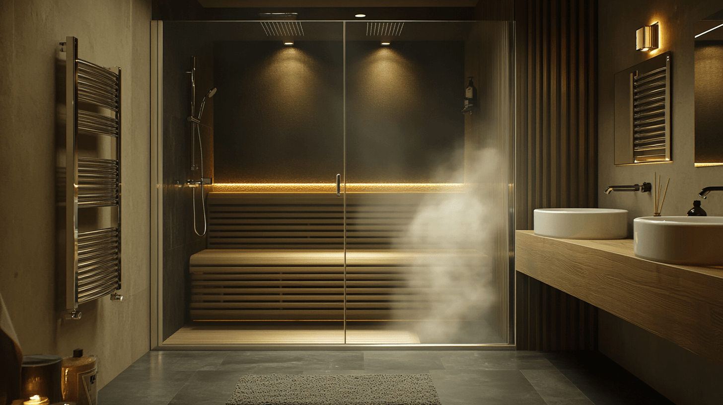 Badezimmer mit integrierter Sauna: Wellness daheim geniessen