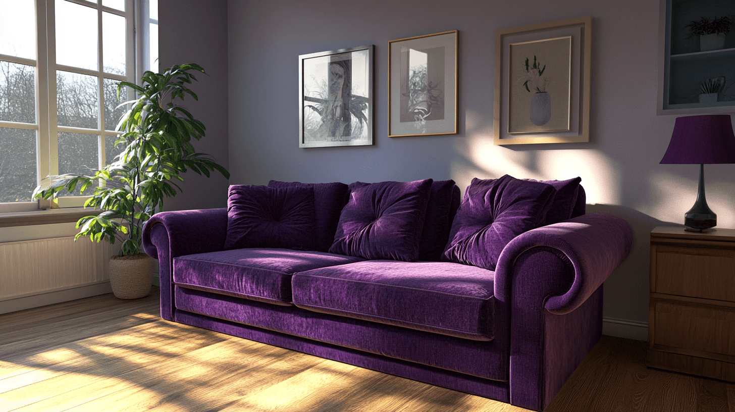 Lila im Wohnzimmer: Geheimnisvoll und ausgefallen