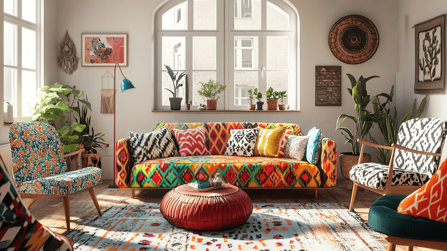 Möbel im farbenfrohen Boho-Stil