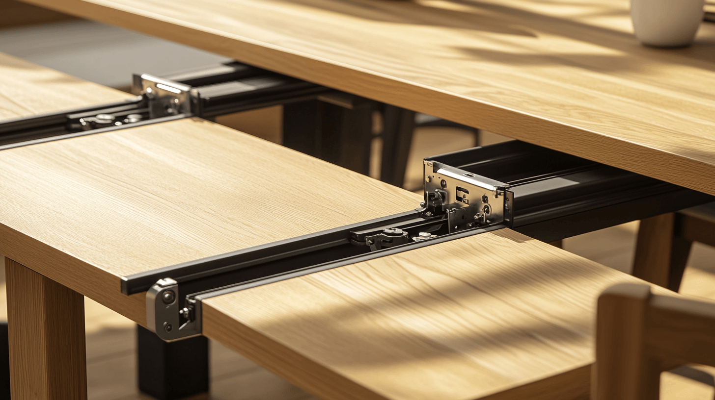 Unterschiedliche Mechanismen für ausziehbare Esstische