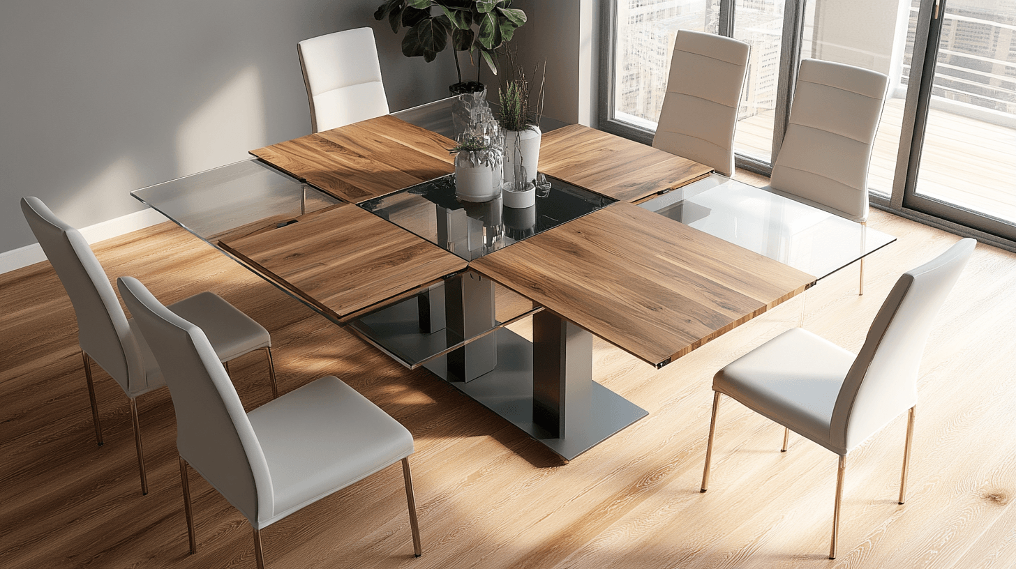 Materialien und Designs für verlängerbare Esstische