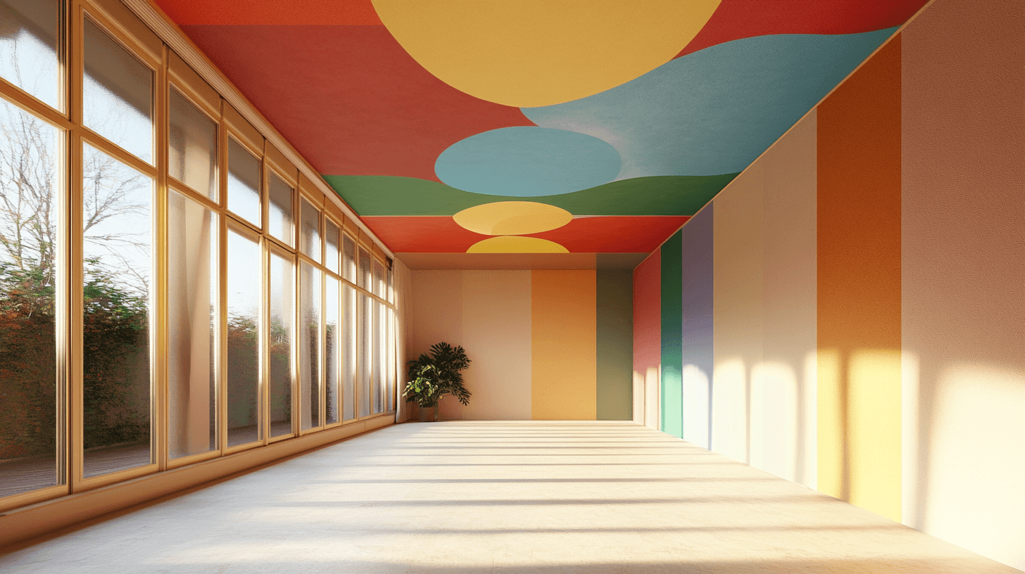 Bunte Decken in unterschiedlichen Wohnstilen