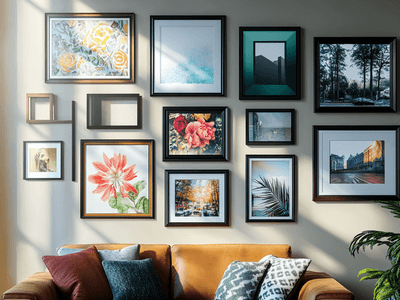 Kreative Verwendung von Bilderrahmen: Kunstwerke und Fotos stilvoll in Szene setzen